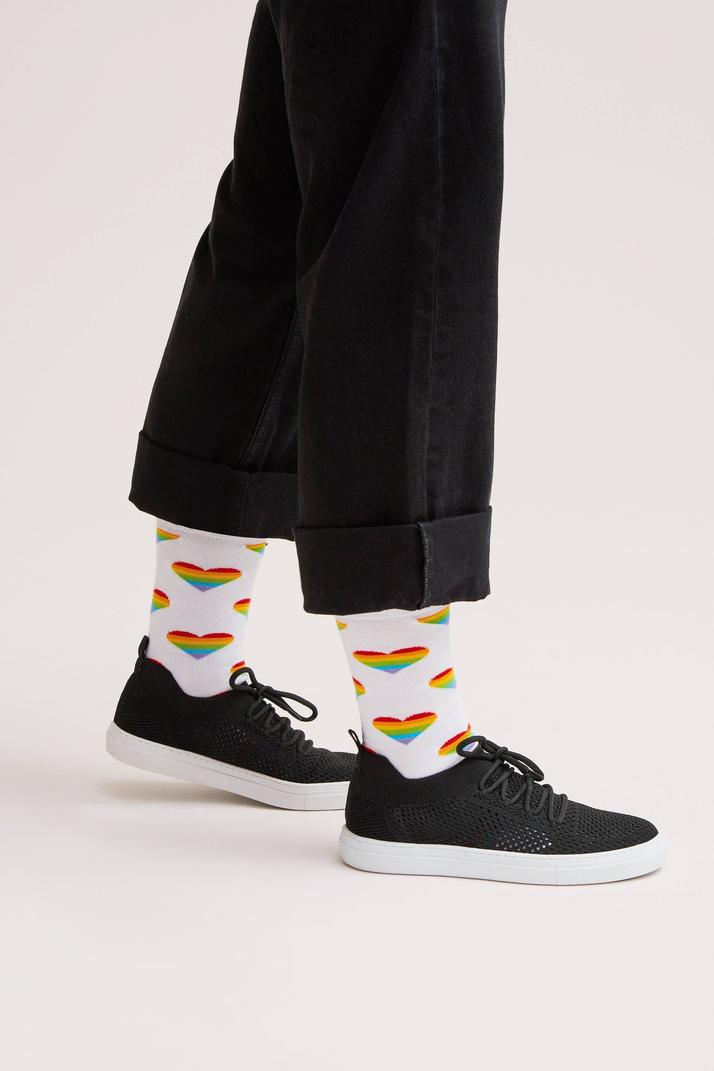 Rainbow Heart Socks - Biologische sokken met kleurrijke hartjes