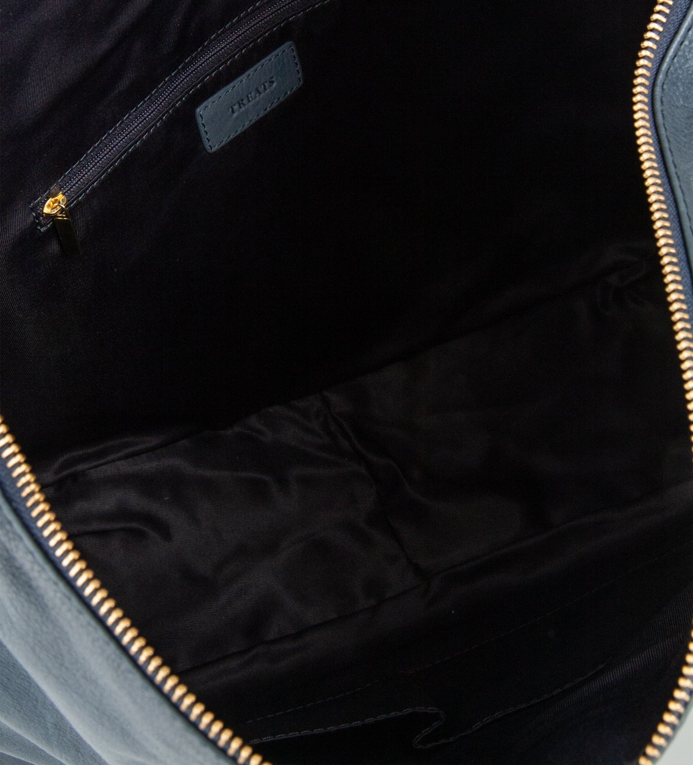 Binnenkant Donna Lavish met ritsvak en insteekvakken Navy