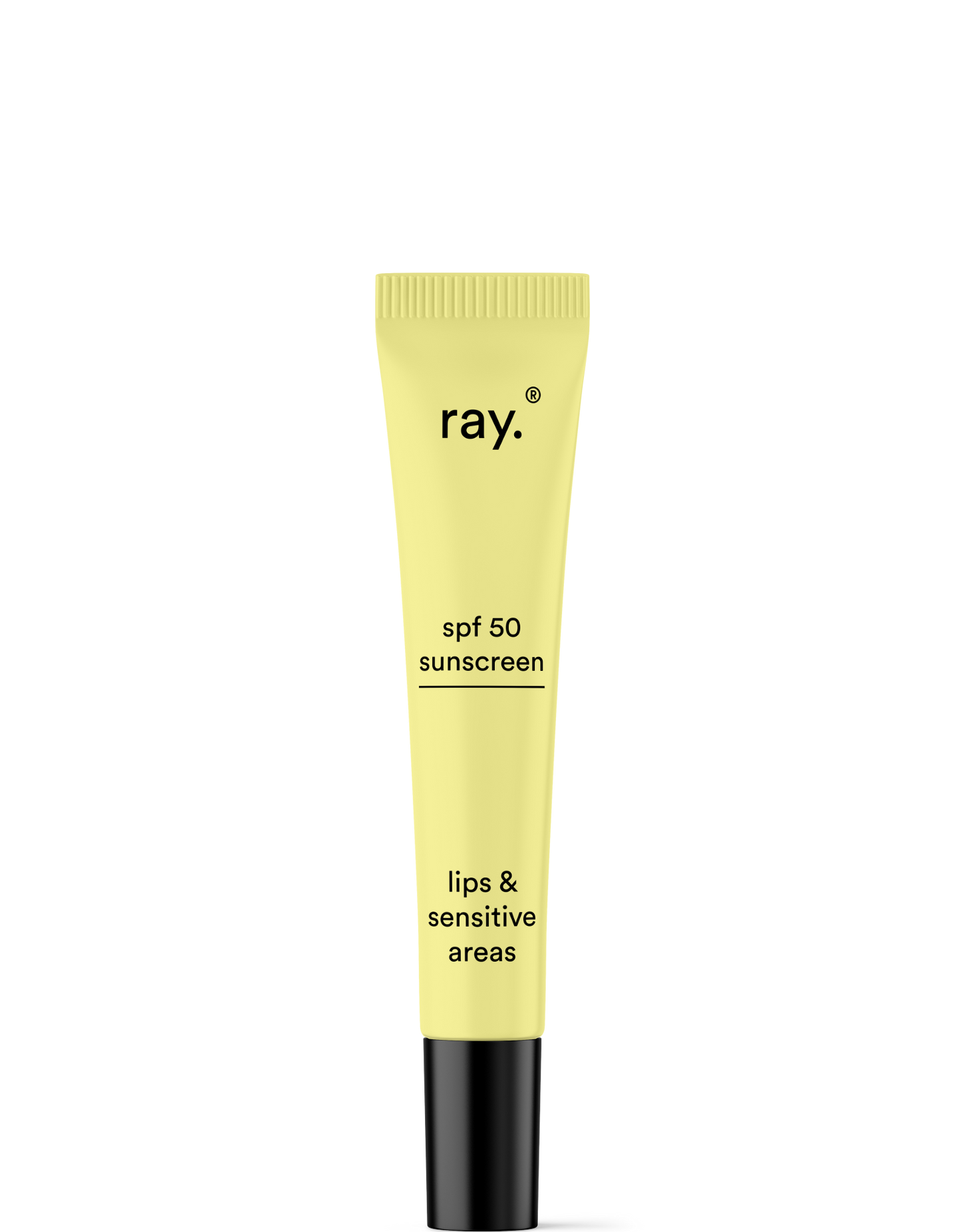 Lip Balm Sunscreen Ray Lippenbalsem met minerale zonnecrème voor een heel hoge bescherming (SPF 50). Beschermt je lippen en gevoelige zones tegen de zon. Cacaoboter zorgt voor extra voeding.