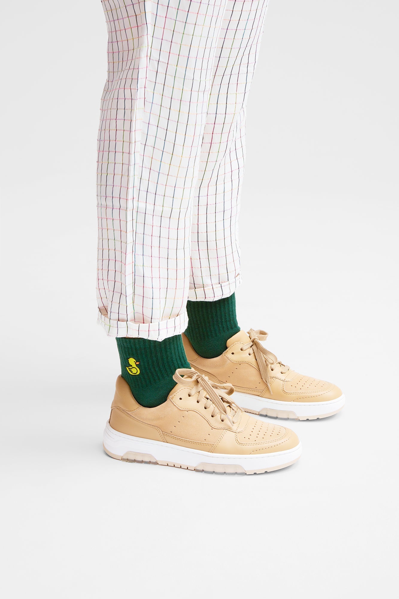 Rubber Duck Socks - Biologische sneakersokken met geborduurde badeend