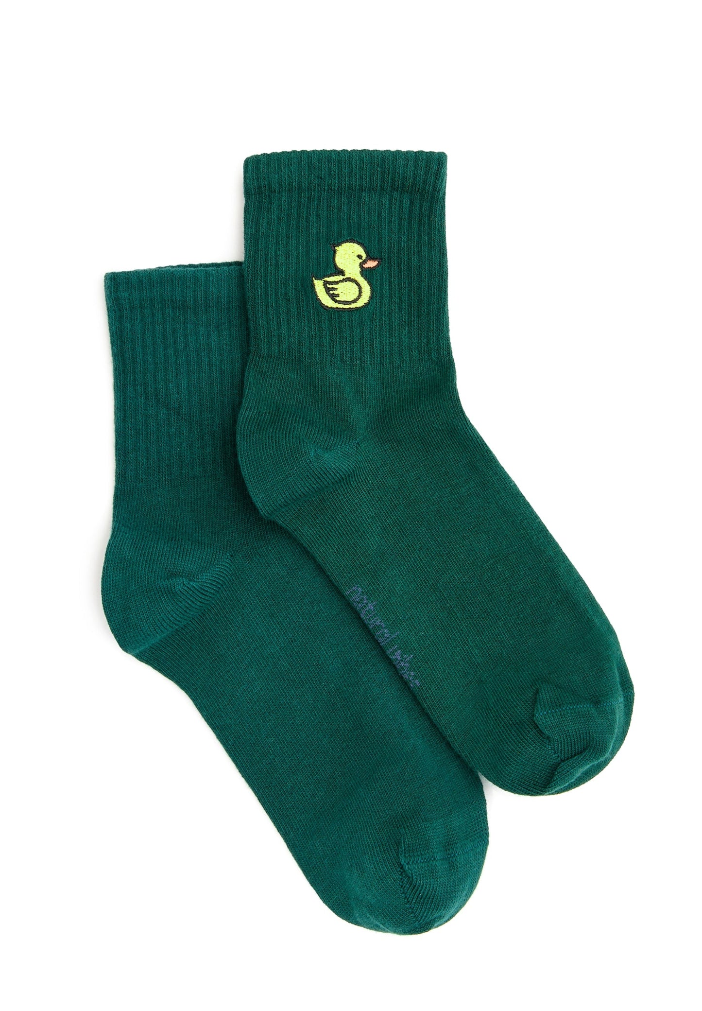Rubber Duck Socks - Biologische sneakersokken met geborduurde badeend