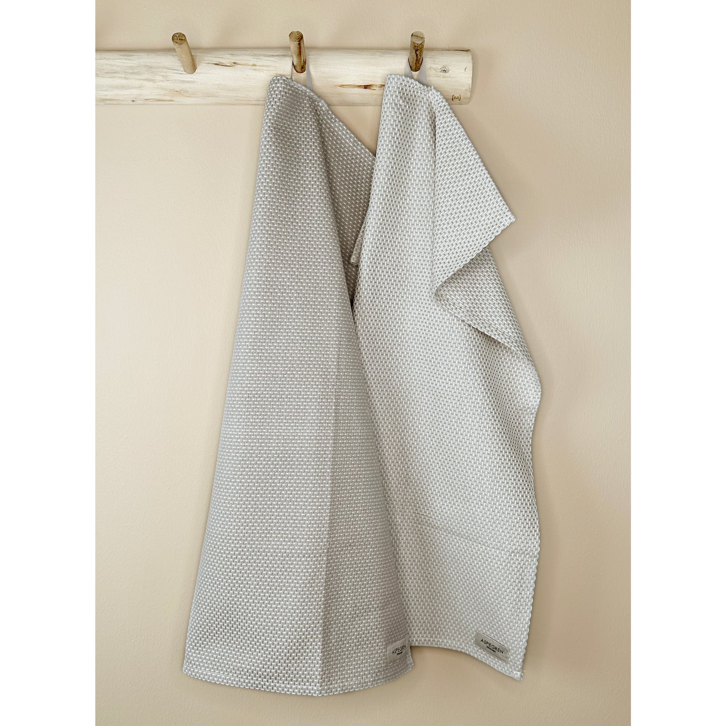 Aspegren theedoek Light Grey kleur - duurzaam biologisch katoen