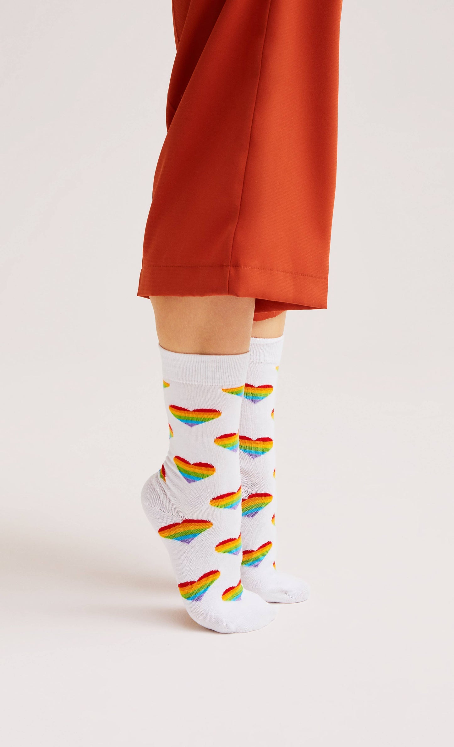 Rainbow Heart Socks - Biologische sokken met kleurrijke hartjes