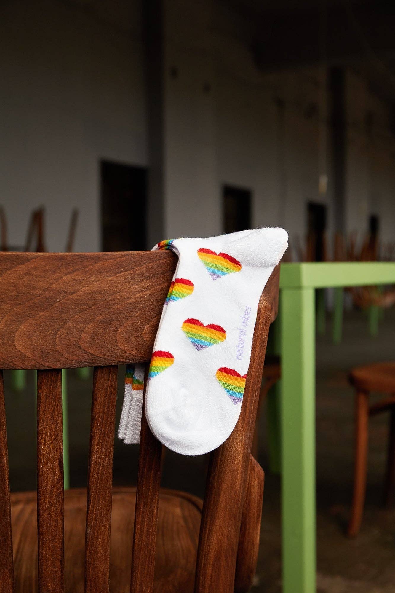 Rainbow Heart Socks - Biologische sokken met kleurrijke hartjes