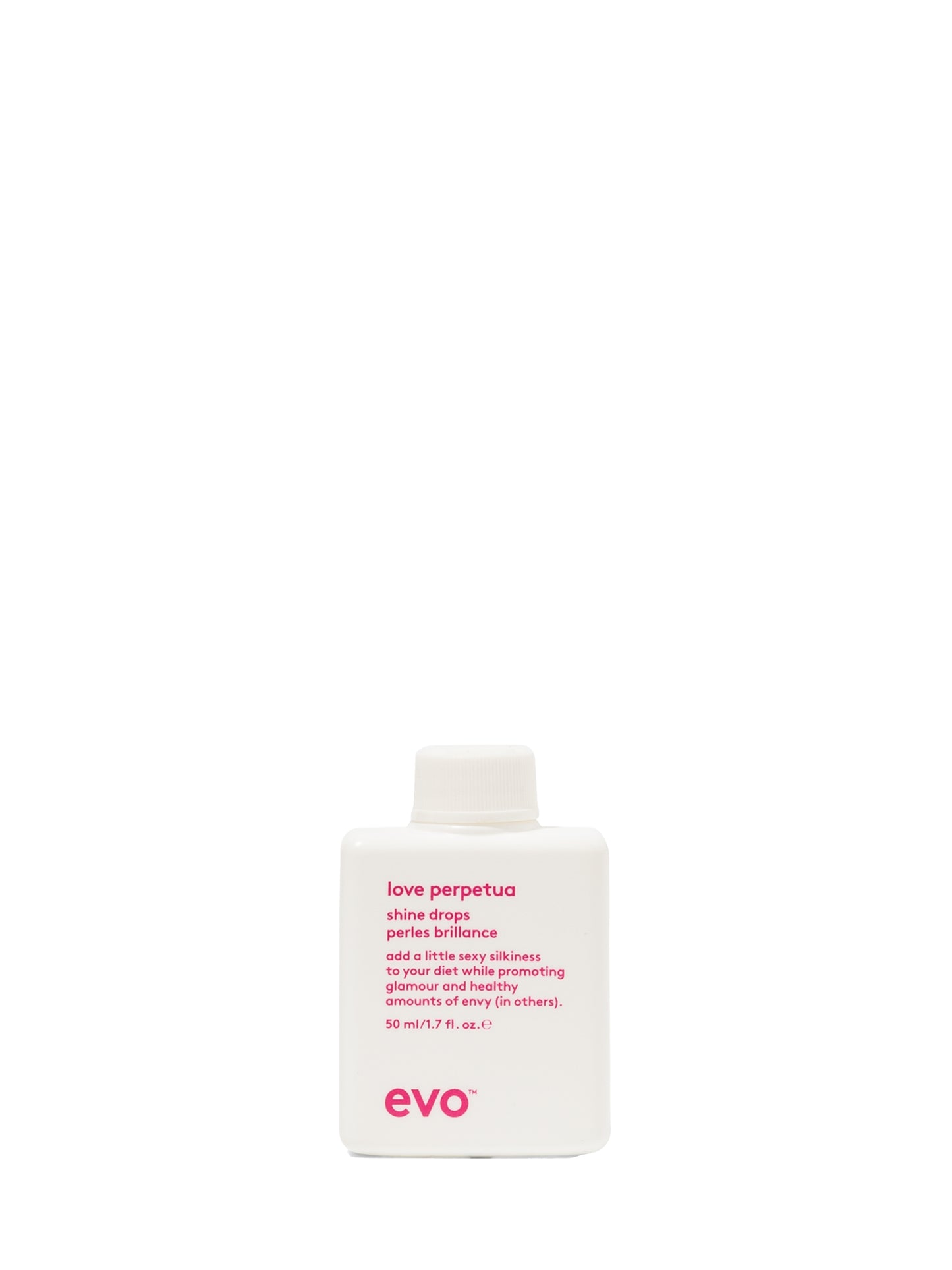 Evo Love perpetua shine drops is de perfecte finishing touch voor elk haartype om een gepolijste, salonwaardige look te creëren.