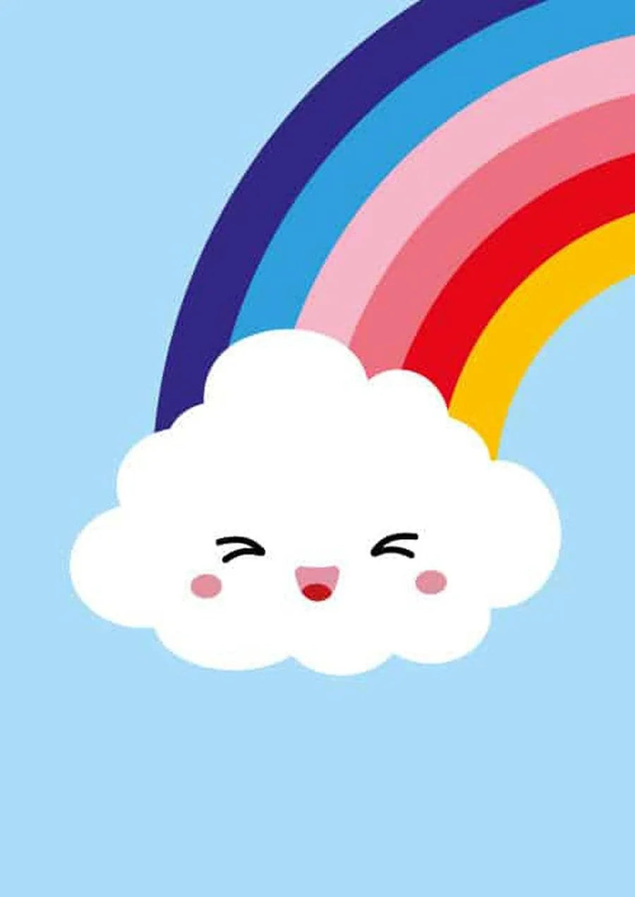 Postkaart Studio Inktvis Cloud - Rainbow