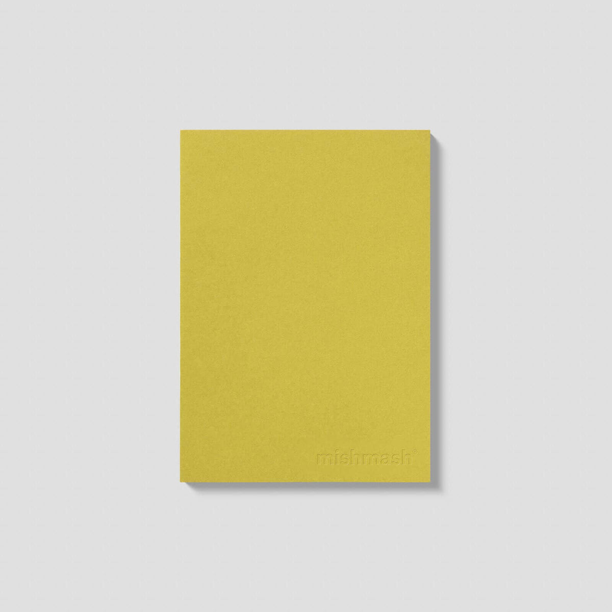 Naked-notitieboek A5 van mishmash in chartreuse, vooraanzicht
