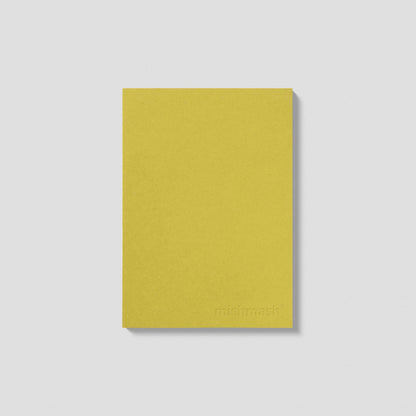 Naked-notitieboek A5 van mishmash in chartreuse, vooraanzicht
