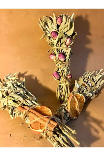 Sage Bundle Pack - Cinnamon, dried orange, and dried flowers