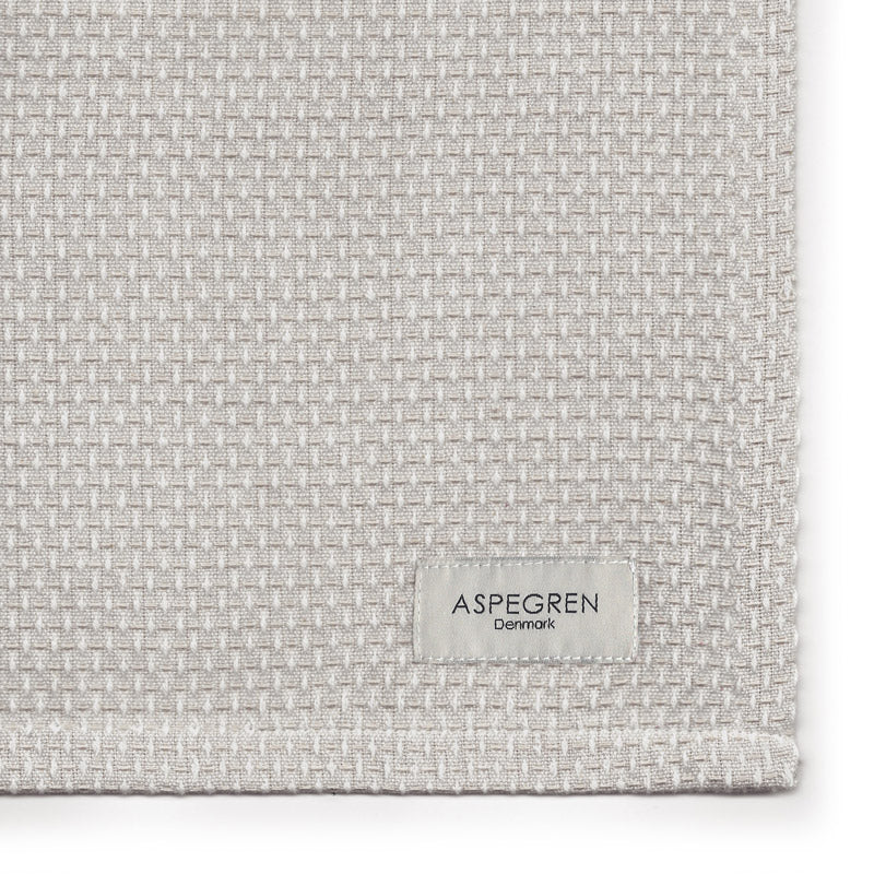 Detail van GOTS-gecertificeerd biologisch katoen textuur Fennel collectie handdoek