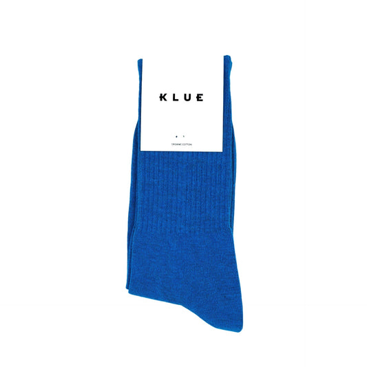 KLUE Solid sokken blauw - biologisch Egeïsch katoen unisex sokken