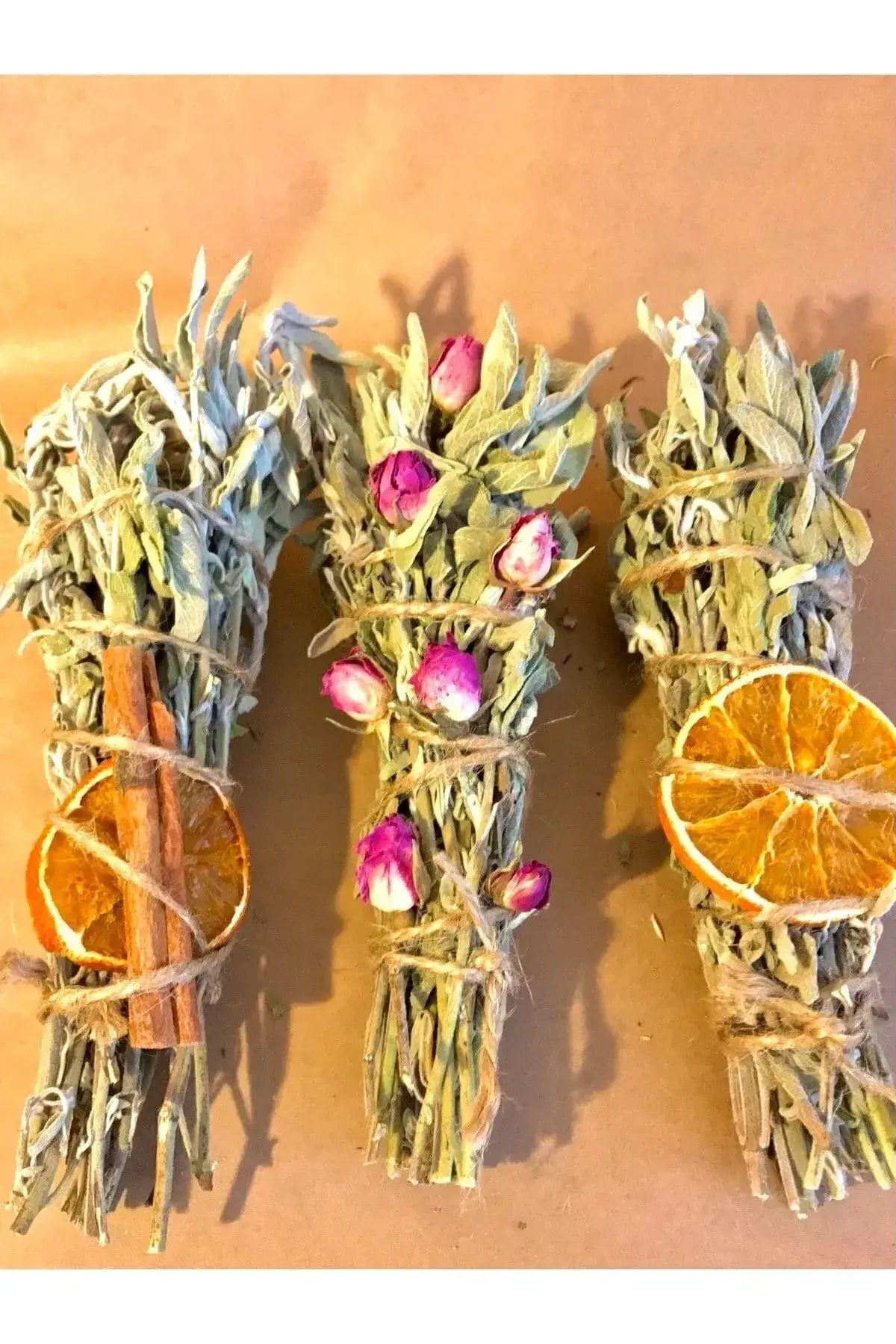 Sage Bundle Pack - Cinnamon, dried orange, and dried flowers