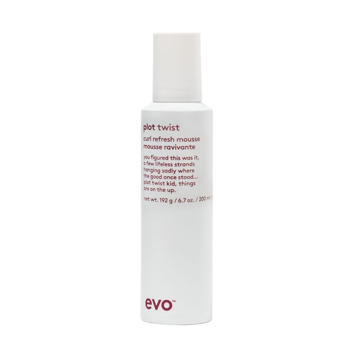 EVO Plot Twist Curl Refresh Mousse 200 ml, spuitbus