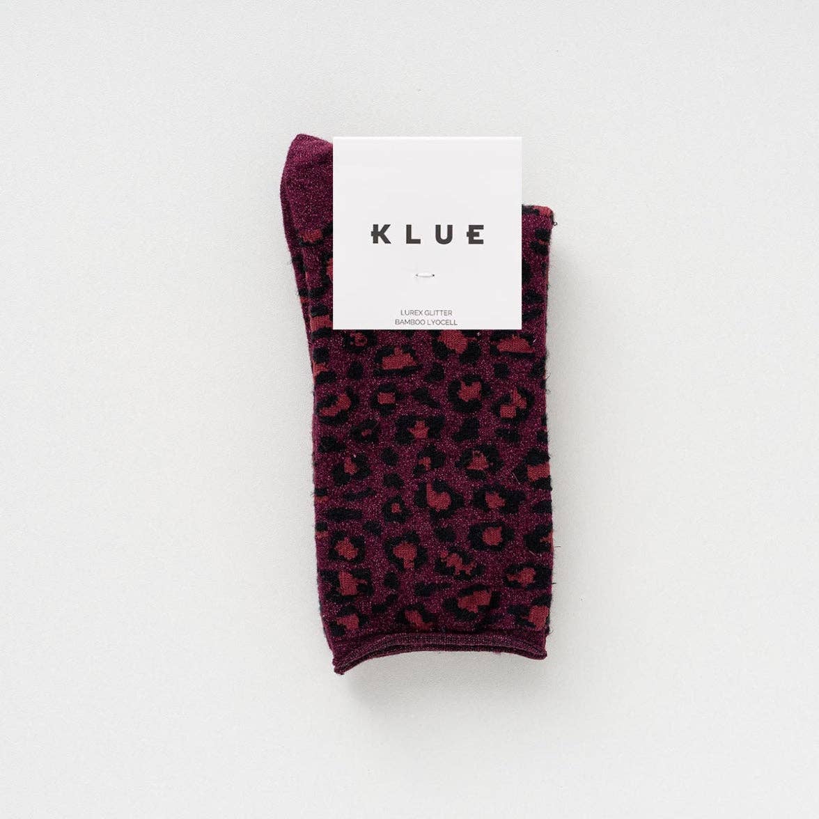 Klue sokken Luipaard bordeaux hebben de perfecte mix van duurzame luxe en speelse glamour