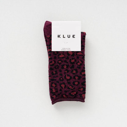 Klue sokken Luipaard bordeaux hebben de perfecte mix van duurzame luxe en speelse glamour