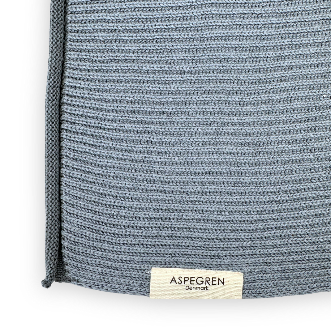 Detail van GOTS-gecertificeerd biologisch katoen van Aspegren Denmark