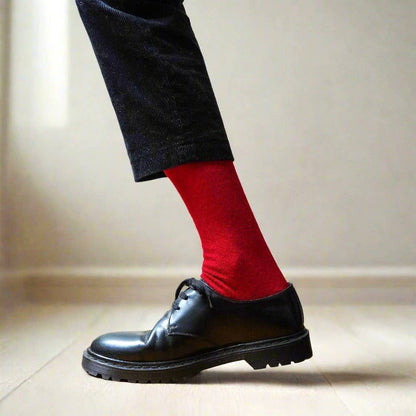 Zacht en warm, Klue Merino sokken Rood