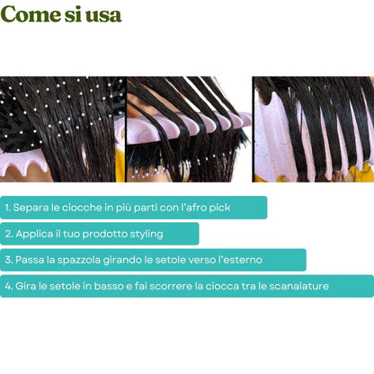 Curl Designer Brush Lila - Krulborstel voor Krullend & Afro Haar