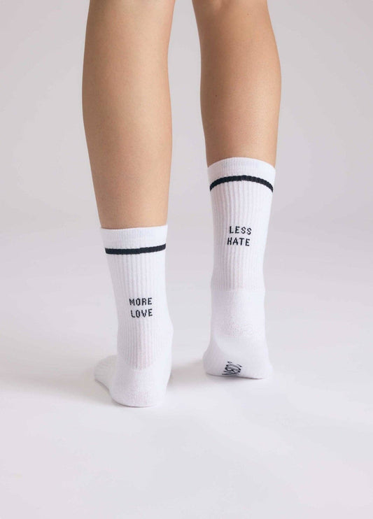 No Bad Days Club, More Love Less Hate statement sokken