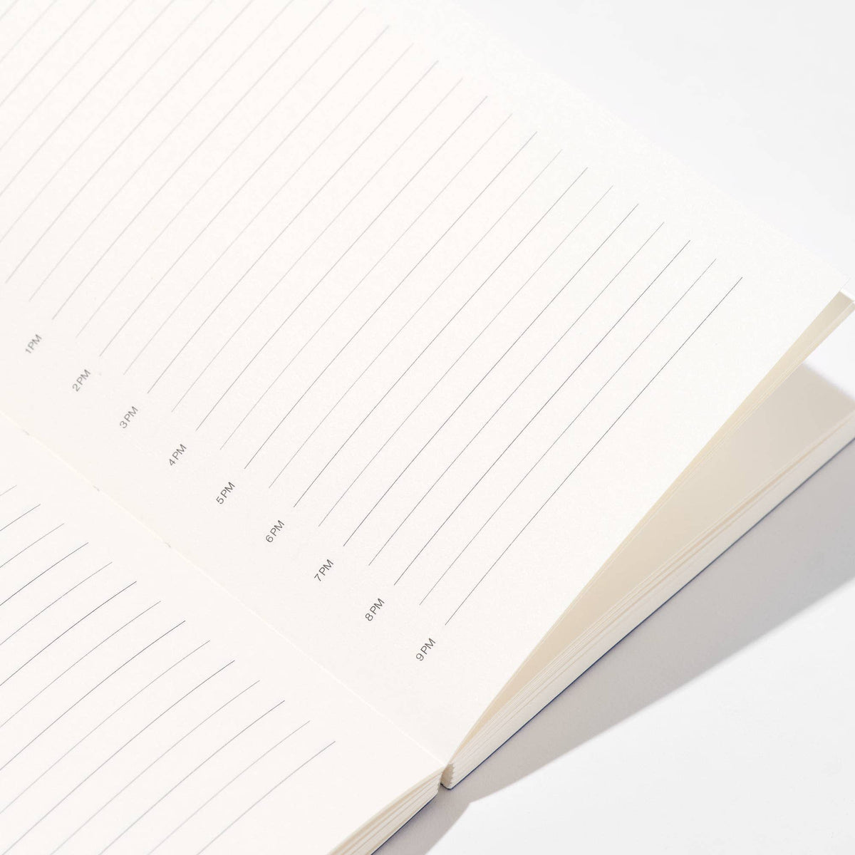 Binnenpagina van de dagplanner AM-PM van This Might Work met uurvakken
