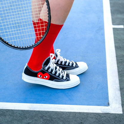 KLUE Solid sokken rood - biologisch Egeïsch katoen unisex sokken