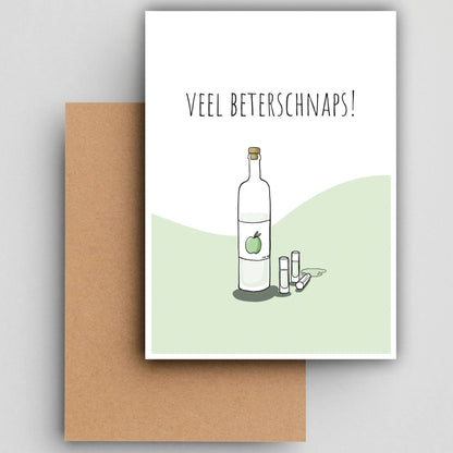 Wenskaart Veel beterschnaps! van Studio Raquelle, foto 2