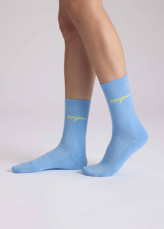 NBDC Bonjour sokken lifestyle - lichtblauw