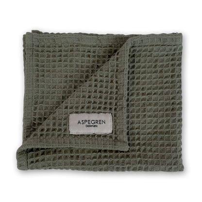 Detail van GOTS-gecertificeerd biologisch katoen textuur Fennel vaatdoek