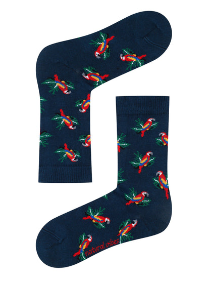 Tropical Parrots Socks - Biologische sokken met kleurrijke papegaaien