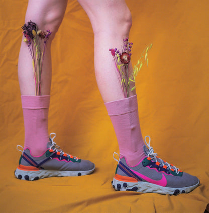 Klue sokken roze geven je outfit in één seconde een upgrade.