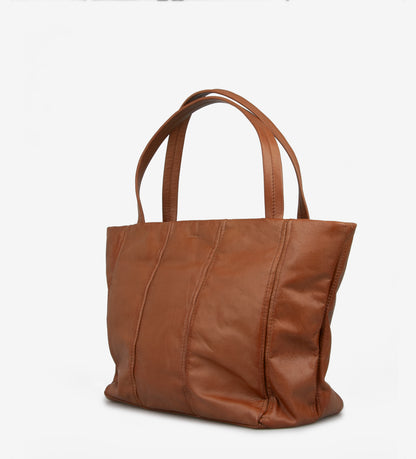 Cassie Shopper handtas van zacht rundleer in elegante kleur 