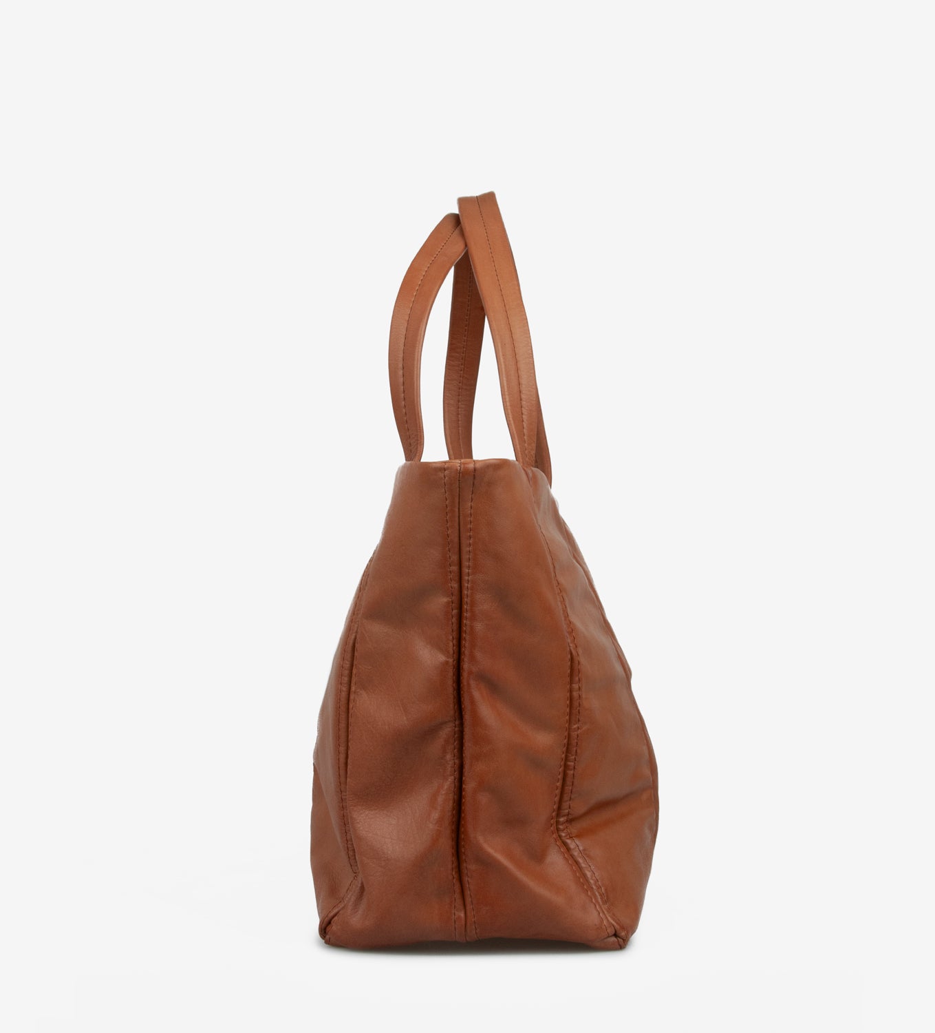 Cassie Shopper handtas van zacht rundleer in elegante kleur zijaanzicht