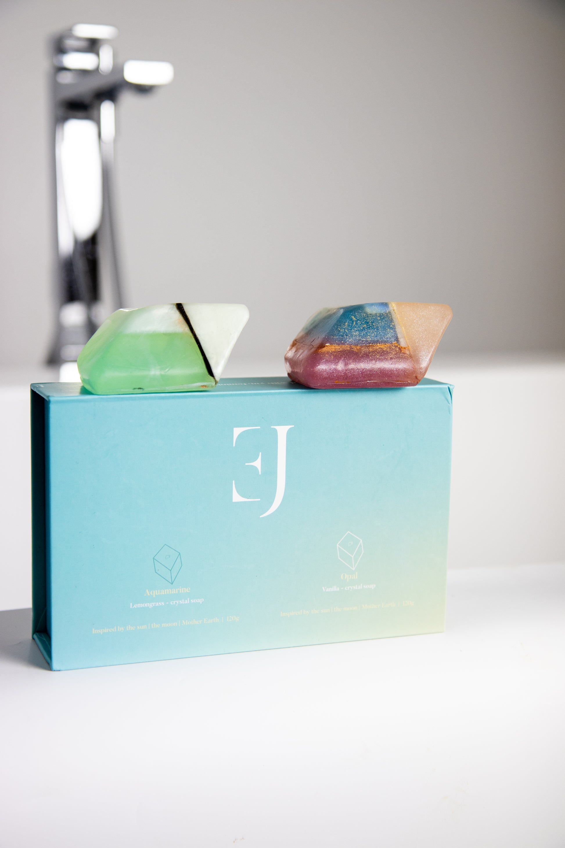 Kristalzeep ExcluJess Giftbox Aquamarijn-Opaal