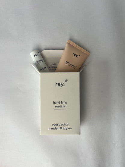 Ray Giftset Hand & Lip routine voor zachte handen en lippen met lippenbalsem en handcrème