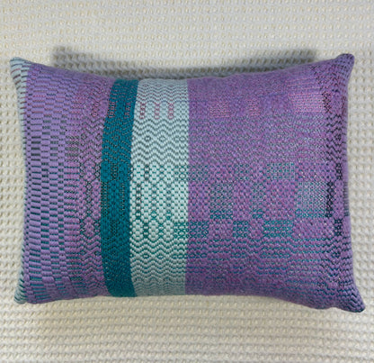 Hangeweven Kussen The Good Stuv Lila- Mint