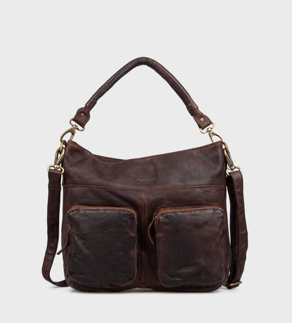 Kinsey Urban handtas Bruin van gewassen leer - Montana collectie