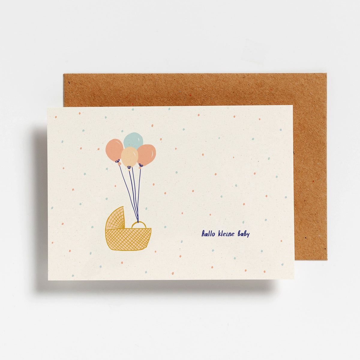 Hello August wenskaart Hallo Kleine Baby