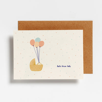 Hello August wenskaart Hallo Kleine Baby