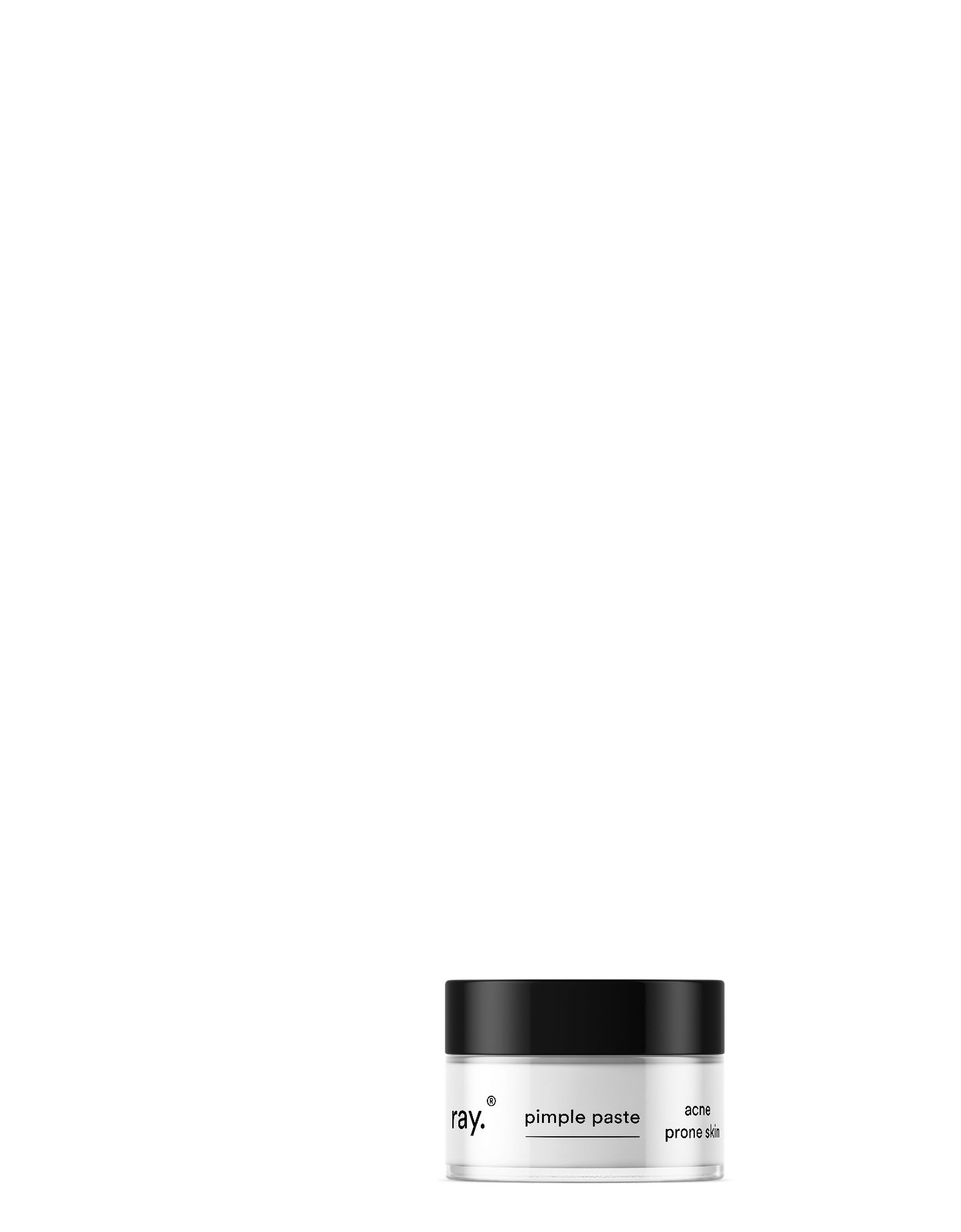 RAY Pimple Paste applicatie op gezicht, snelle oplossing voor puistjes