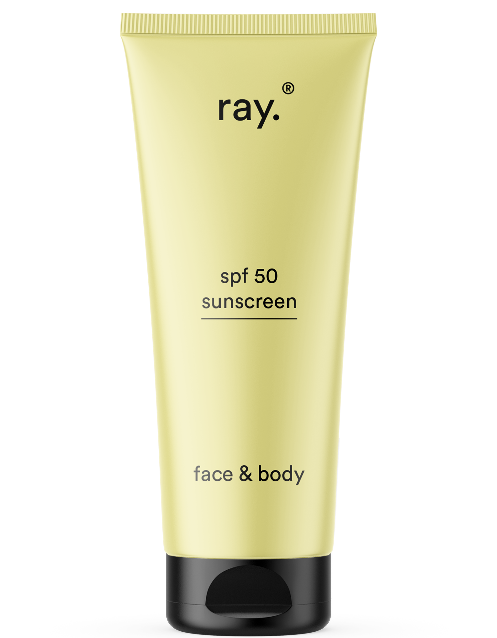 Ray Sunscreen beschermt je huid tegen de zon met een heel hoge bescherming (spf 50). 