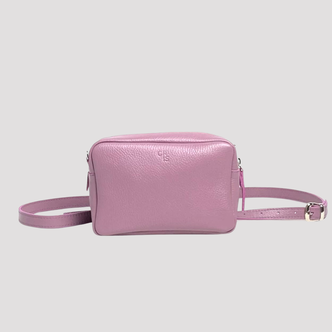 Valencia Bag Lila - Stijlvolle organizer crossbodytas handgemaakt Italiaans leer By CRIS Nijmegen