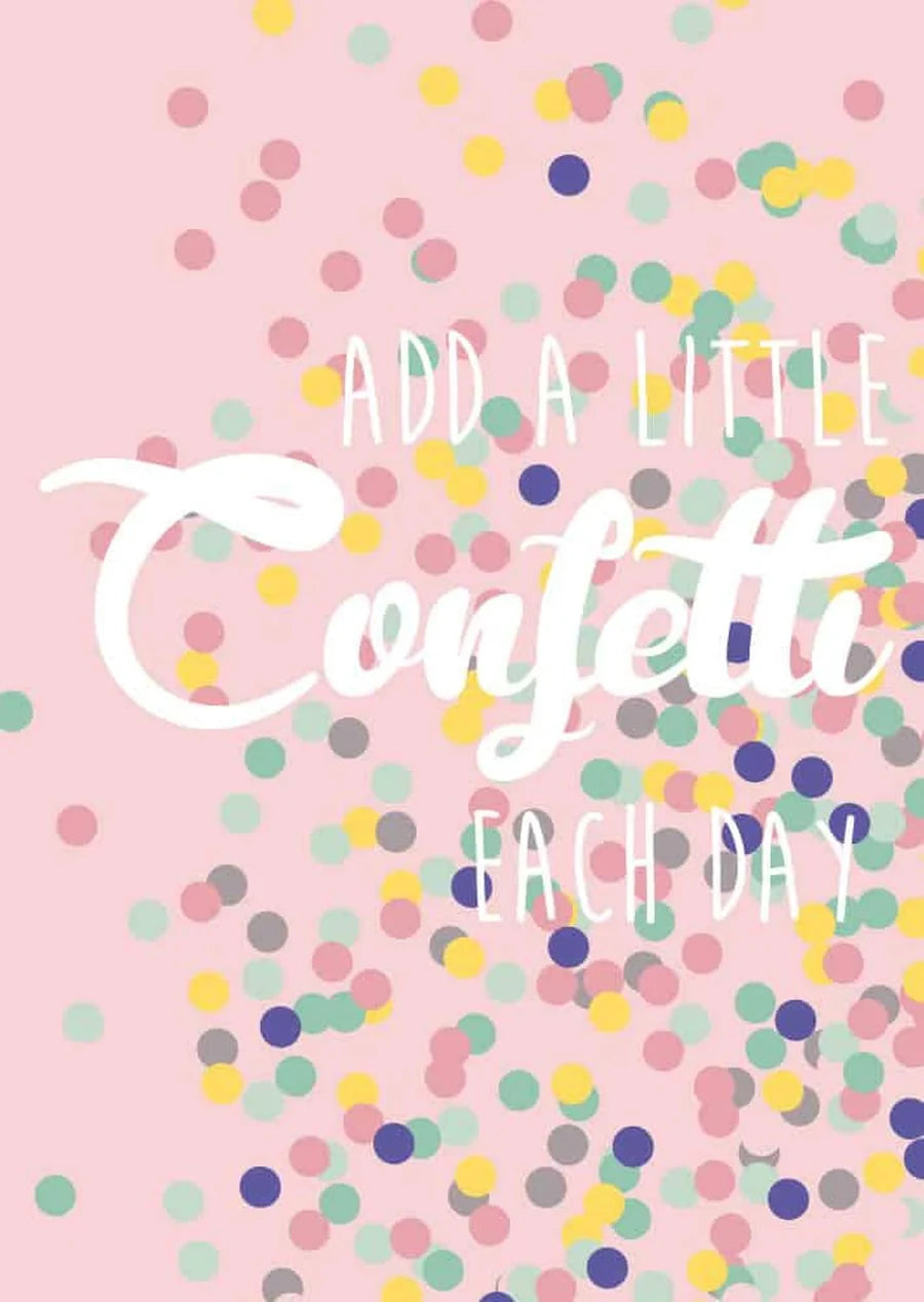 Postkaart Ad a little confetti each day Studio Inktvis