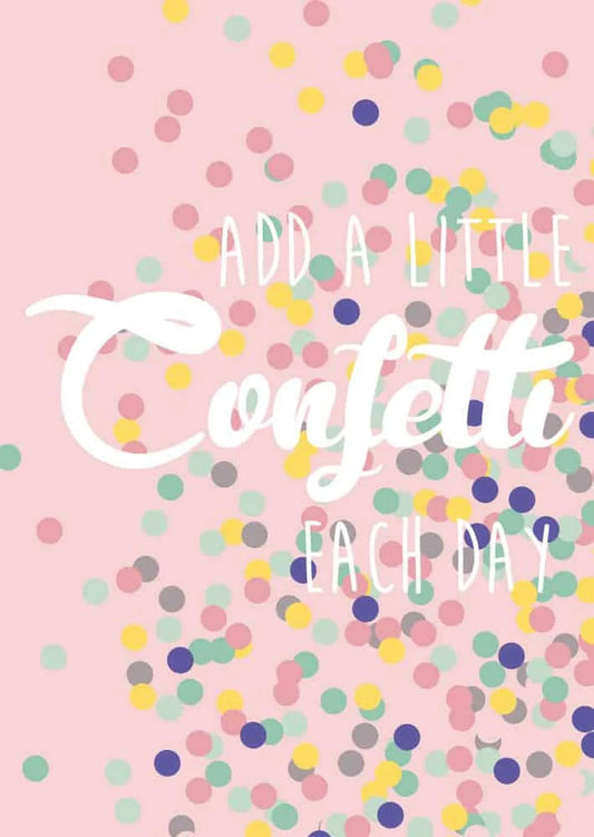 Postkaart Ad a little confetti each day Studio Inktvis