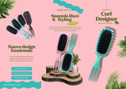 Curl Designer Brush Lila - Krulborstel voor Krullend & Afro Haar