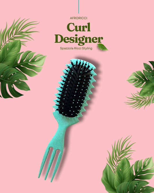 Curl Designer Brush Green - Curl Brush for Curly & Afro Hair