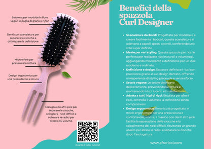 Curl Designer Brush Lila - Krulborstel voor Krullend & Afro Haar