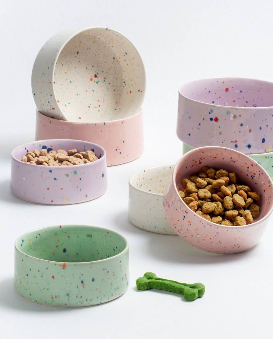 Egg Back Home set van 2 voerbakken roze 16,5cm