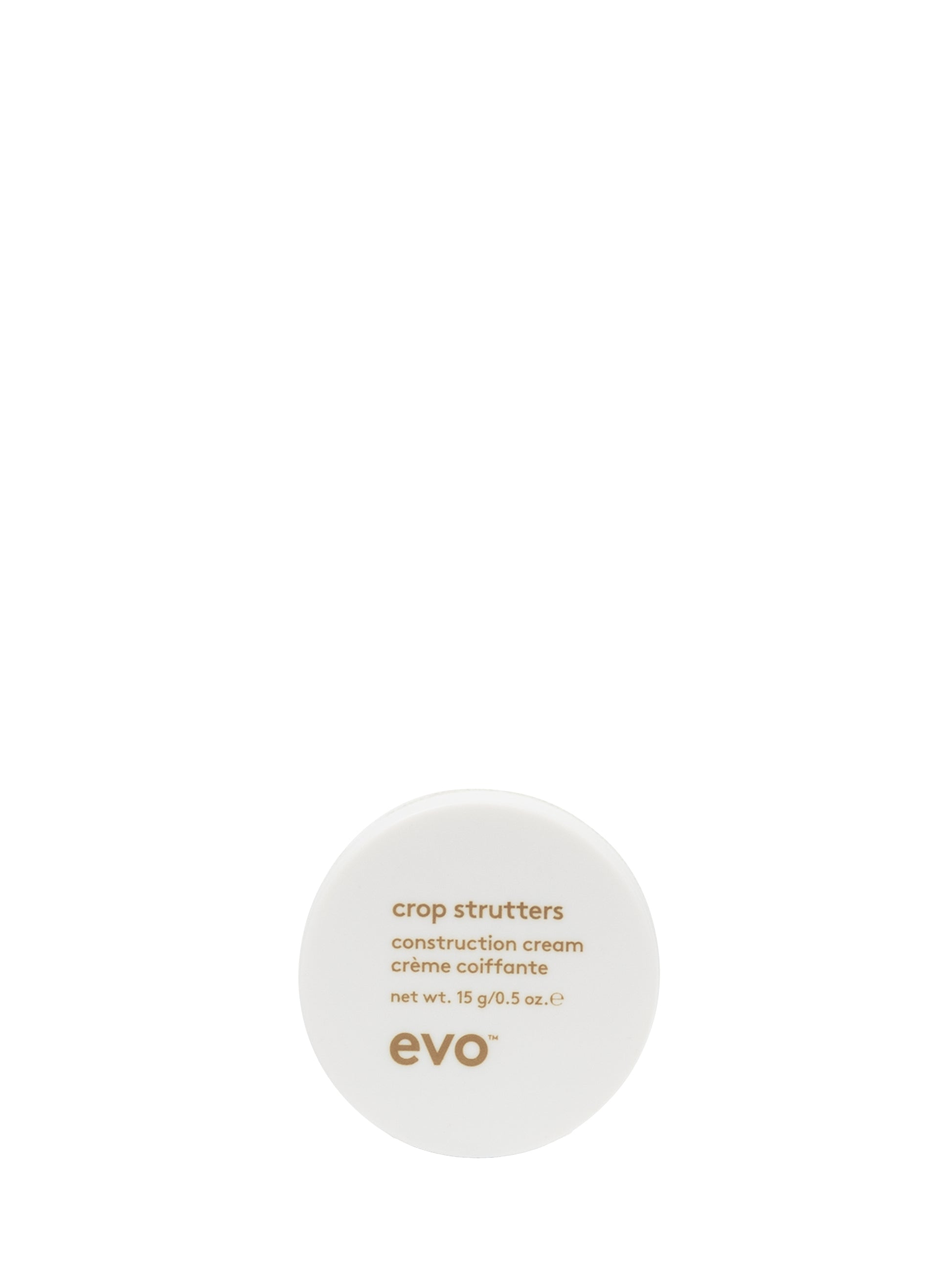 Evo crop strutters construction cream is de ideale keuze voor iedereen die op zoek is naar net iets meer controle en fixatie dan een standaard pasta, zonder dat het haar hard of onbeweeglijk wordt.