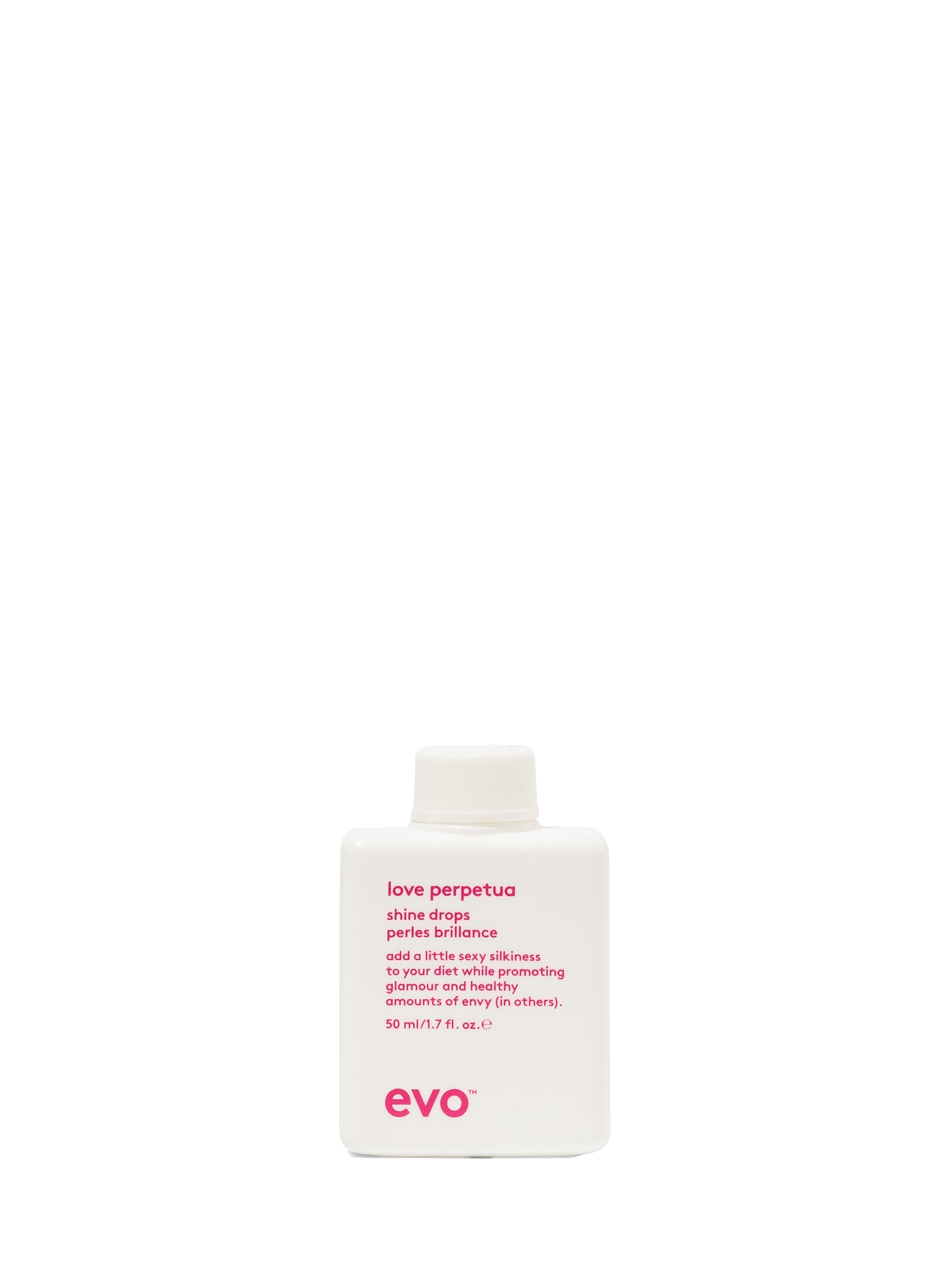 Evo Love perpetua shine drops is de perfecte finishing touch voor elk haartype om een gepolijste, salonwaardige look te creëren.