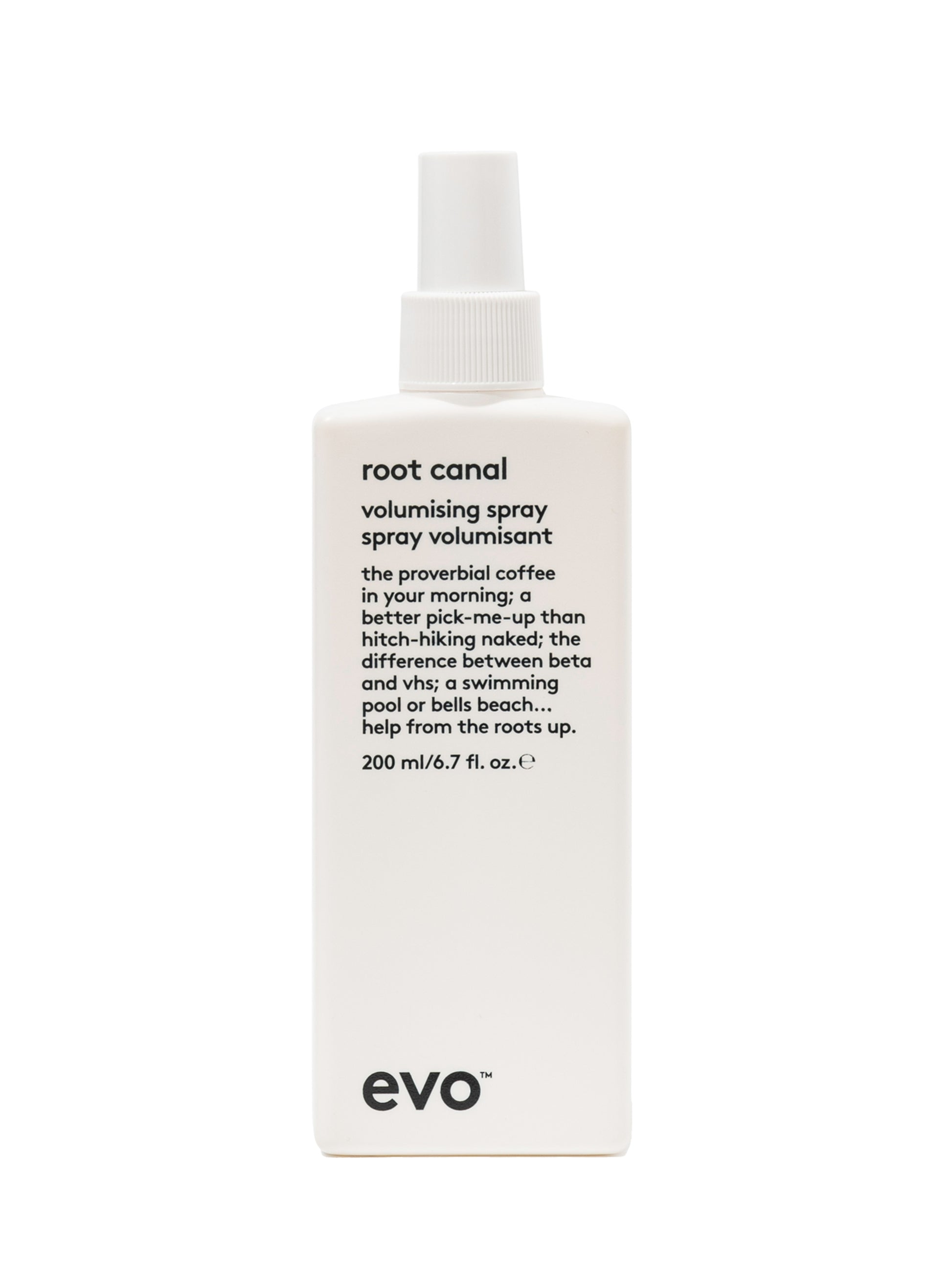 Evo root canal volumising spray lift het haar direct vanaf de hoofdhuid en bouwt indrukwekkende body, textuur en glans op.